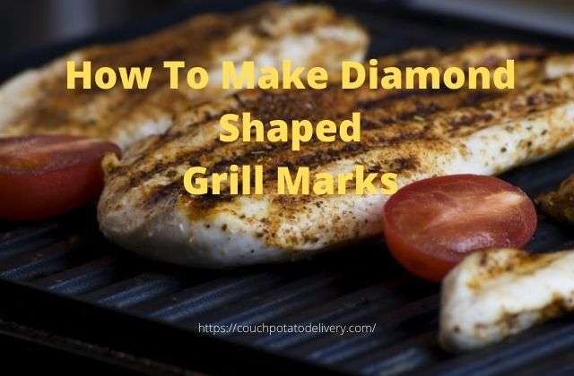 diamond shaped grill marks on a steak