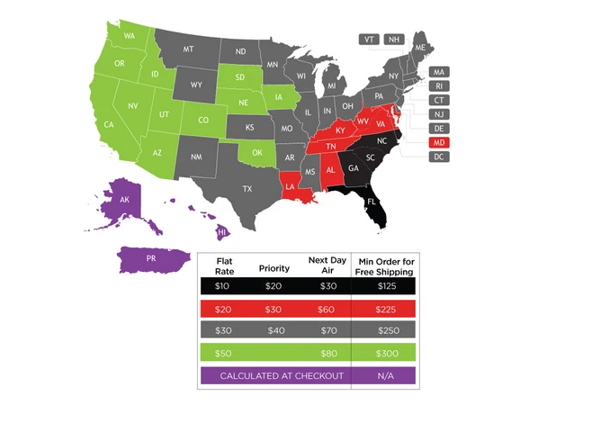 meat n bone shipping zones and cost.