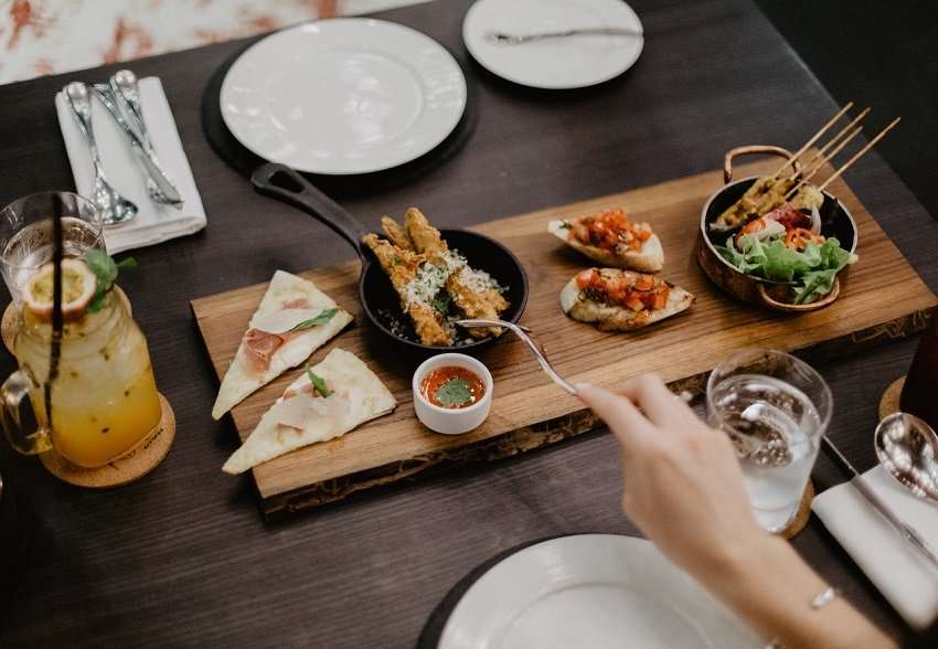 prepared meal on a table