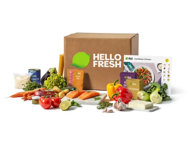 hellofresh box with content.