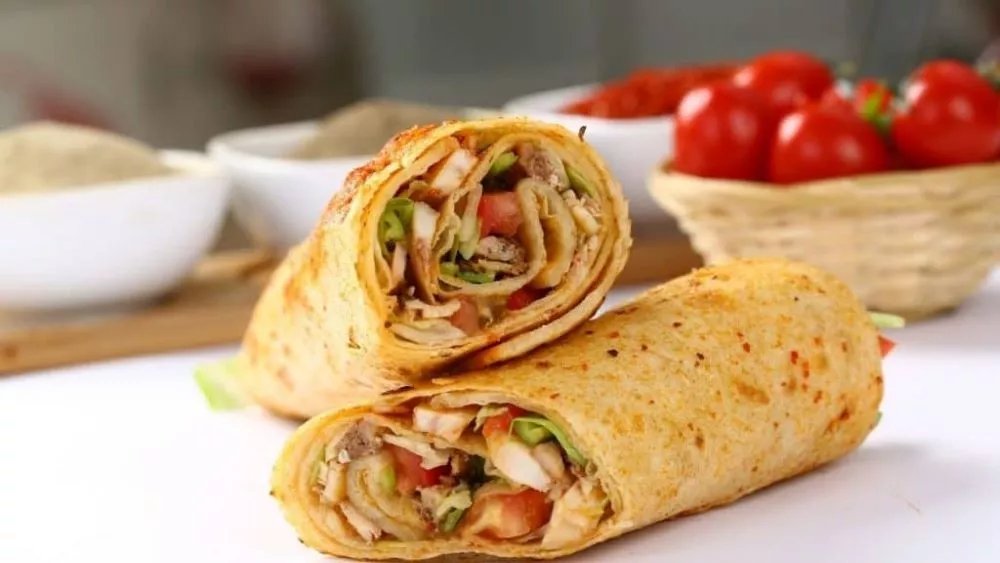 chicken meat in shwarma