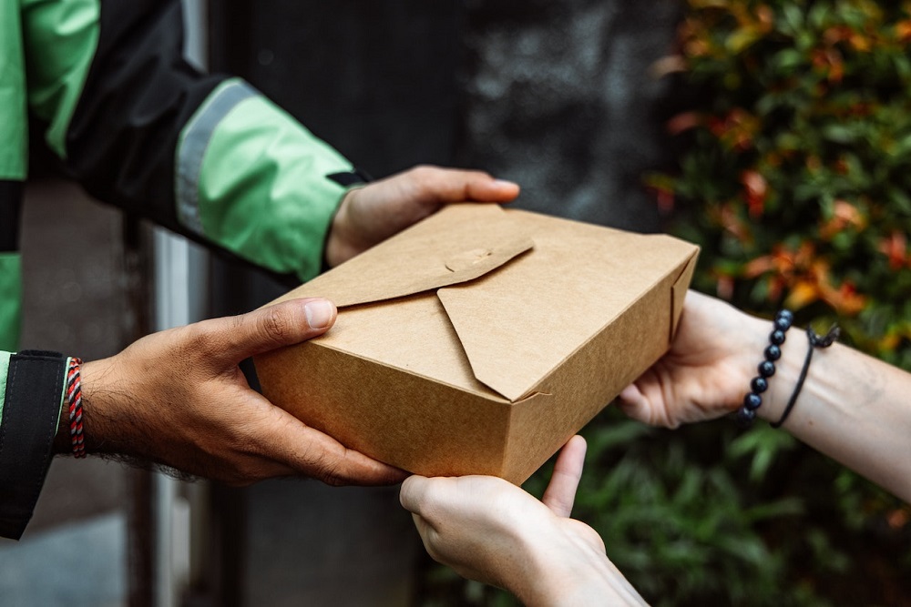 person delivering food